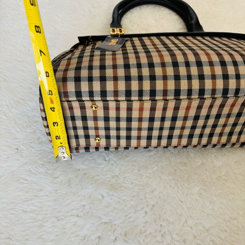 Daks Black and Multcolor Checkered Women's Bag 14” X 10” X 4” - Picture 15 of 16